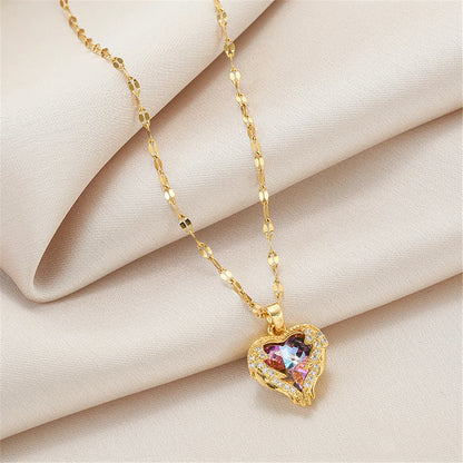 Crystal Ocean Heart Pendant
