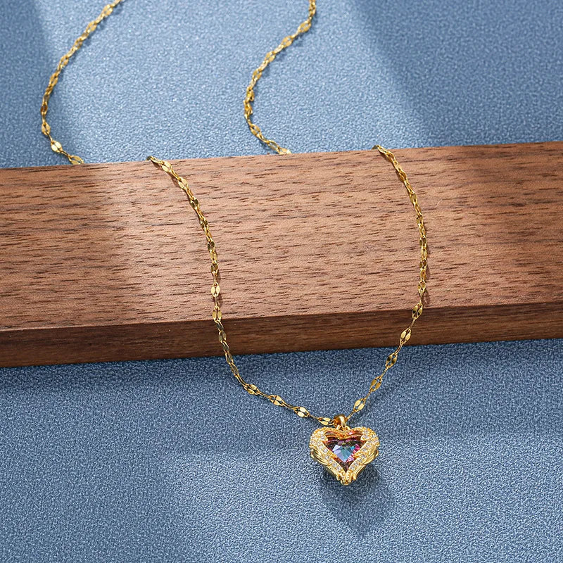 Crystal Ocean Heart Pendant