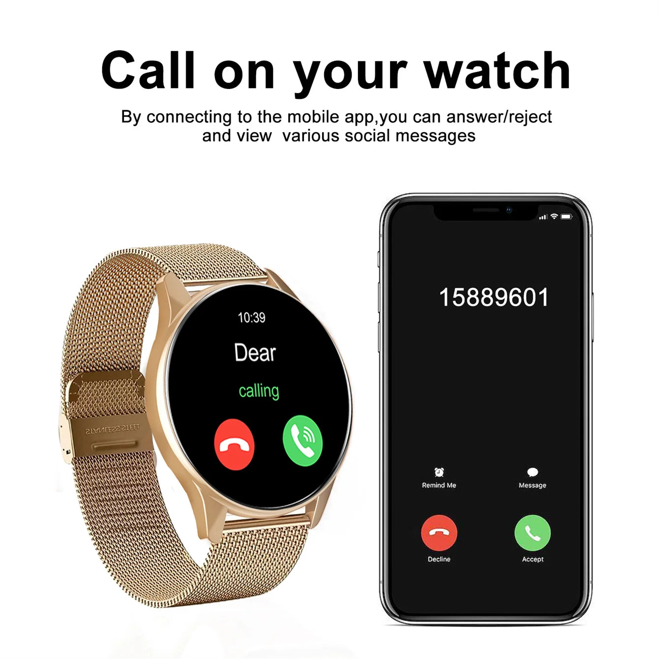 NovaX Smart Watch – Wireless Calling & Fitness Tracker