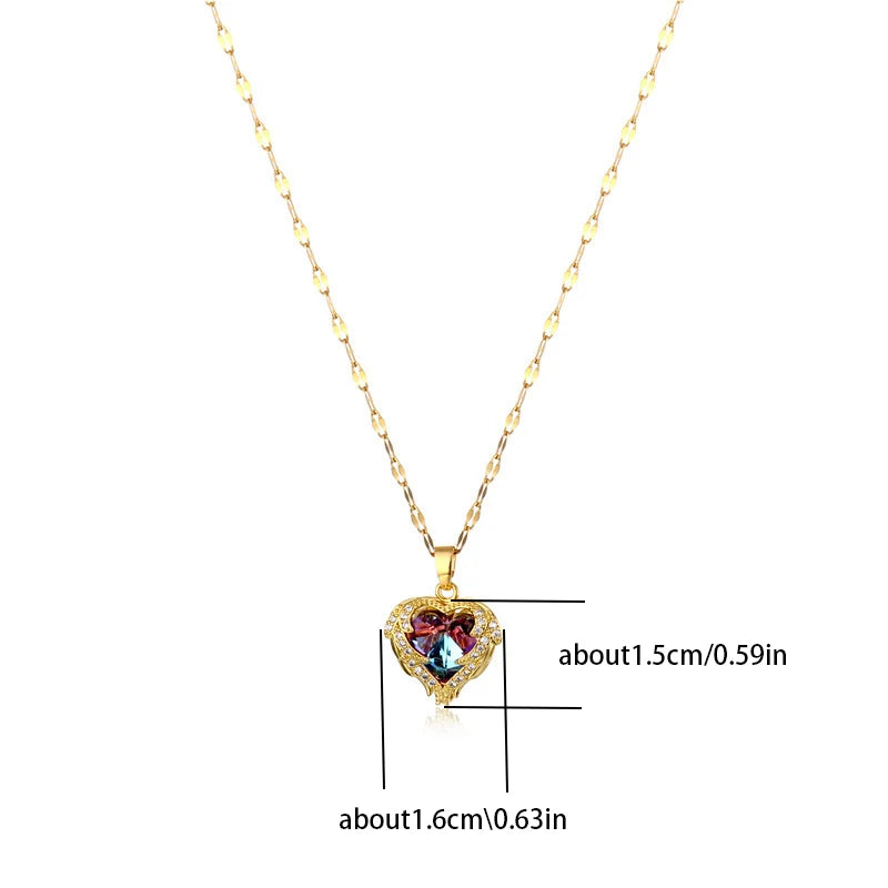 Crystal Ocean Heart Pendant